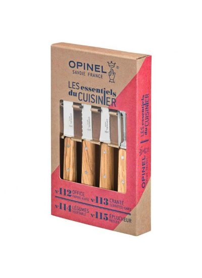 Opinel Olive 4 Essentials Mutfak Bıçağı Seti