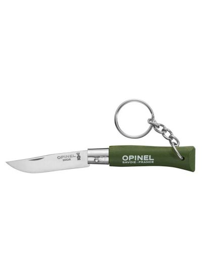 Opinel No 4 Haki Renk Anahtarlıklı Paslanmaz Çelik Çakı