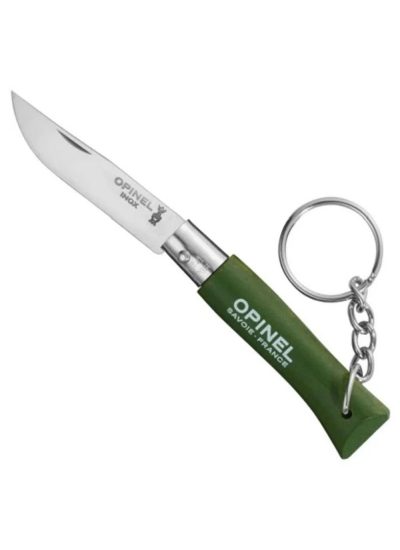 Opinel No 4 Haki Renk Anahtarlıklı Paslanmaz Çelik Çakı
