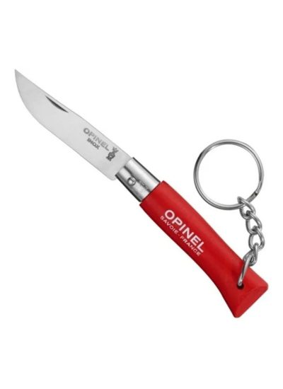 Opinel No 4 Kırmızı Anahtarlıklı Paslanmaz Çelik Çakı