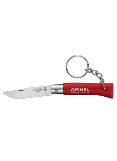 Opinel No 4 Kırmızı Anahtarlıklı Paslanmaz Çelik Çakı