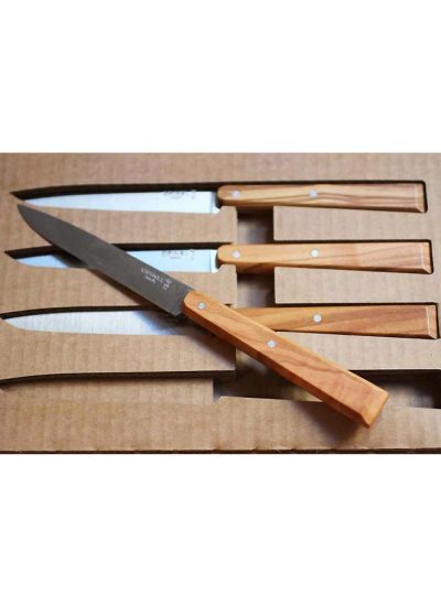 Opinel Bon Appetit South 4'lü Naturel Zeytin Saplı Sofra Bıçağı N°125