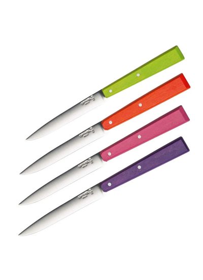 Opinel Bon Appetit Pop 4 Parça Ahşap Saplı Sofra Bıçağı N°125
