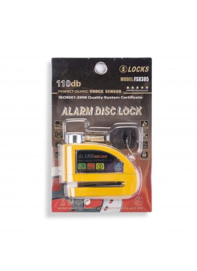 Alarmlı Disk Kilidi Sarı Renk