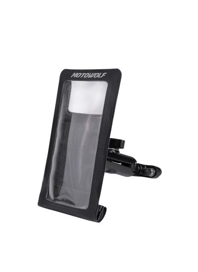 Motowolf Su Geçirmez Çantalı Dokunmatik Telefon Tutucu Ayna Bağlama