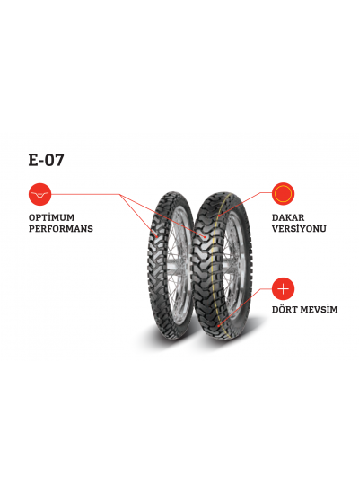 Tenere XT660 Takım Lastik Ön 90 90 21 Arka 130 80 17  E07 Plus