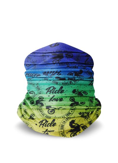 Yellow Green Blue Çocuk ve Yetişkin Motosiklet Buff'ı