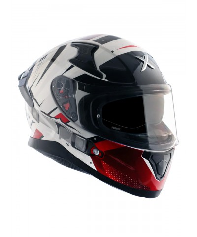 Axor Apex Hex 2 White and Red Full Face Kapalı Kask