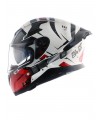 Axor Apex Hex 2 White and Red Full Face Kapalı Kask