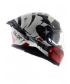 Axor Apex Hex 2 White and Red Full Face Kapalı Kask