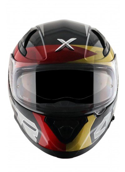 Axor Apex Chrometech Red and Gold Full Face Kapalı Kask