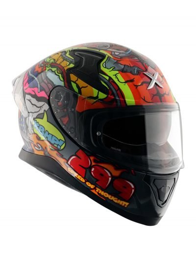 Axor Apex XBHP 299 Black Neon Green Kapalı Full Face Kask
