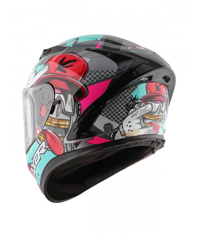 Axor Street Hip-Hop Black Pink Kapalı Kask