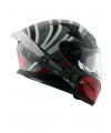 Axor Apex Hex Cool Grey Red Full Face Kapalı Kask