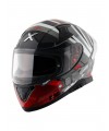 Axor Apex Hex Cool Grey Red Full Face Kapalı Kask