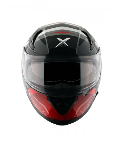 Axor Apex Hex Cool Grey Red Full Face Kapalı Kask