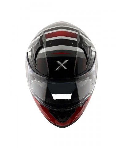 Axor Apex Hex Cool Grey Red Full Face Kapalı Kask