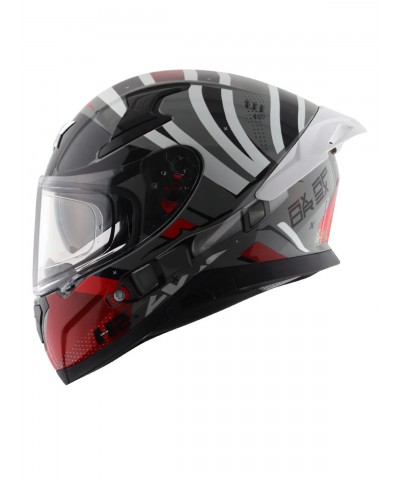 Axor Apex Hex Cool Grey Red Full Face Kapalı Kask