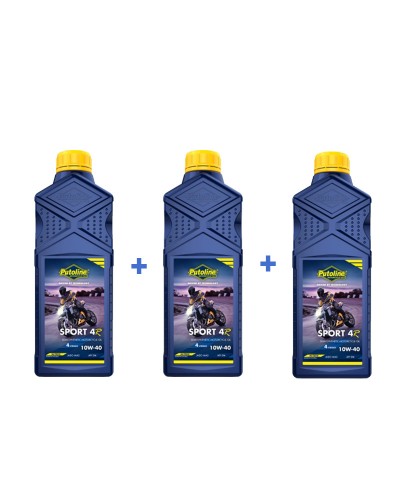 Putoline Sport 4R 10w-40 Yarı Sentetik 4 Zamanlı Motosiklet Yağı 1 L-3 Adet