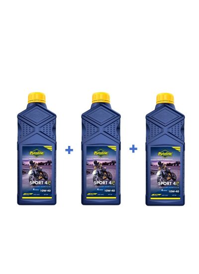 Putoline Sport 4R 10w-40 Yarı Sentetik 4 Zamanlı Motosiklet Yağı 1 L-3 Adet