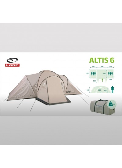 Loap Altis 6 Kişilik Drytec Su Geçirmez Aile Çadırı