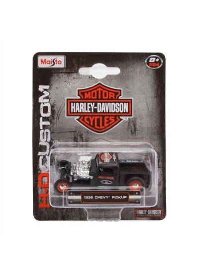 Harley Davidson Custom Cars 1936 Chevy PickUp 1:64 Ölçek Model