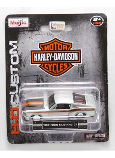 Harley Davidson Custom Cars 1967 Ford Mustang GT 1:64 Ölçek Model