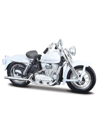 Harley Davidson 1952 K Model 1:18 Model Motosiklet Beyaz